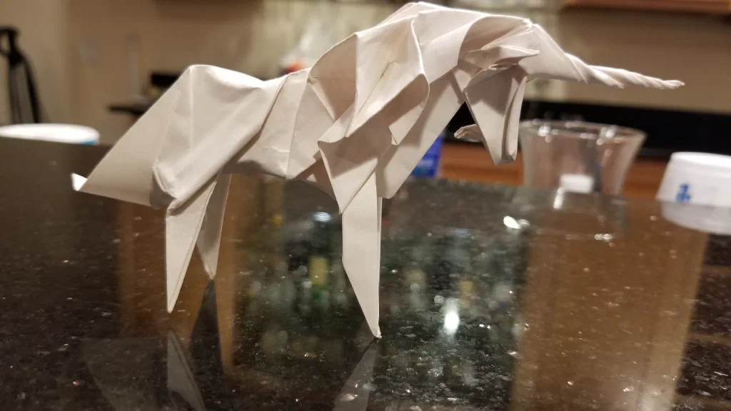 Photo of the folded model