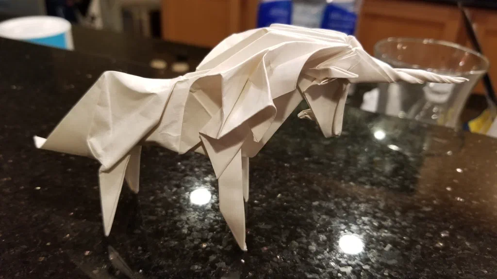 Photo of the folded model